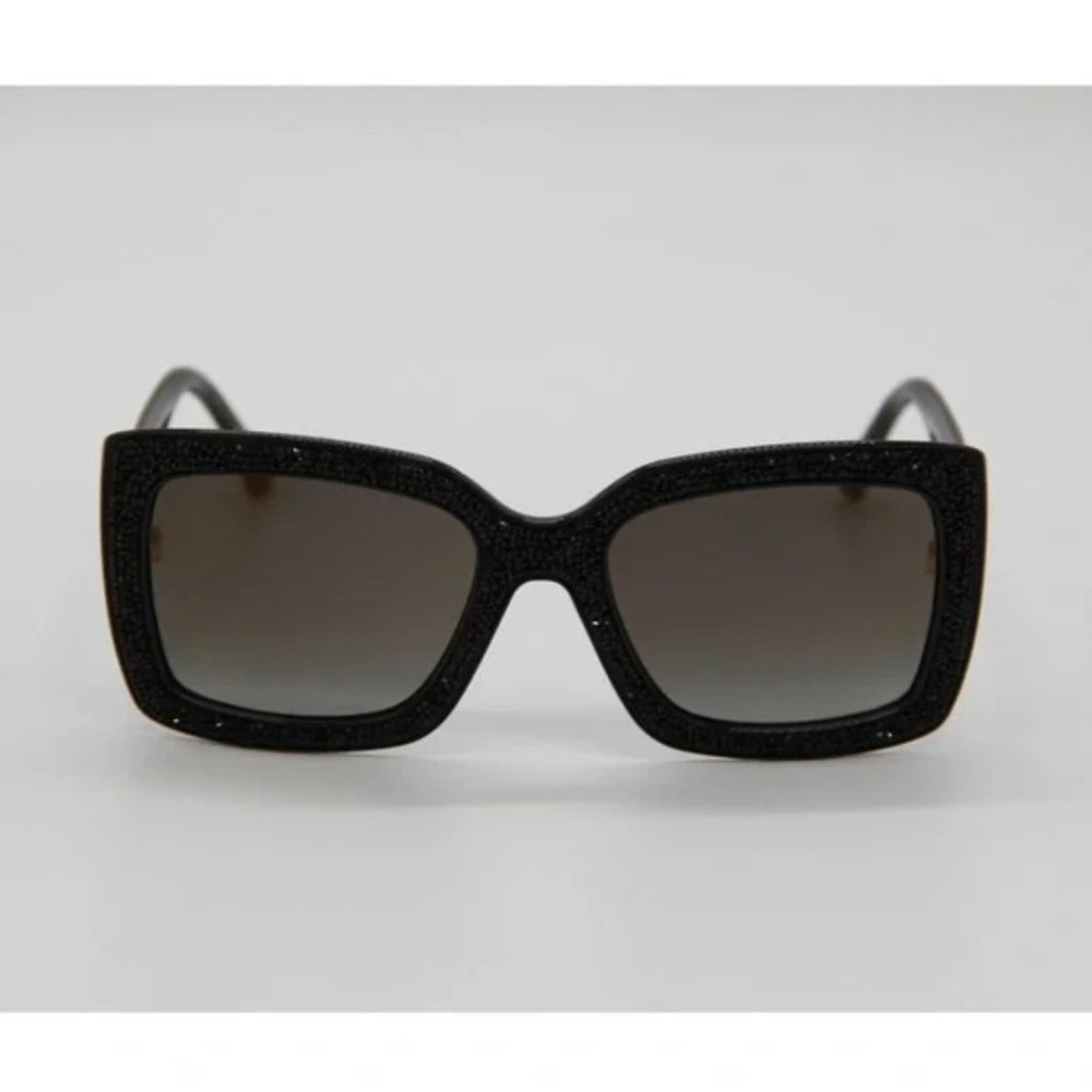 NEW JIMMY CHOO VIV/S 807 JIMMY CHOO BLACK WOVEN'S SUNGLASSES - Picture 2 of 7